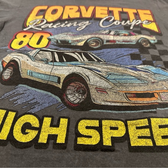 Chemistry Heather Gray Graphic Tee with grey corvette coupe - Picture 3 of 5